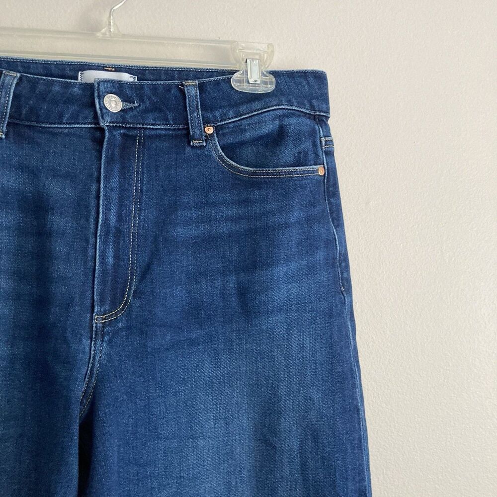 Paige Womens Size 31 Anessa High Rise Wide Leg Blue Jeans Medium Wash Stretch - Picture 3 of 10